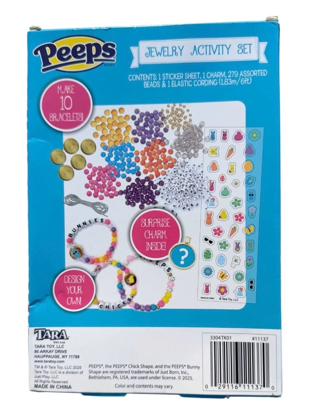Peeps Kids Jewelry Activity Set – makes 10 bracelets, new